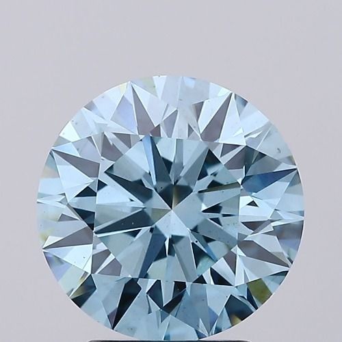 ROUND 3.52ct FANCY VIVID BLUE VS2 IGI 610319822 Lab Grown Diamond EC8918
