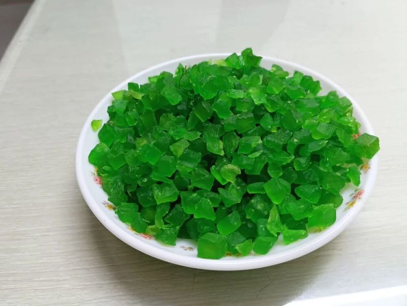 Soft Green Tutti Frutti, for Biscuits Decoration, Breads, Cakes, Food, Pastries, Purity : 100%
