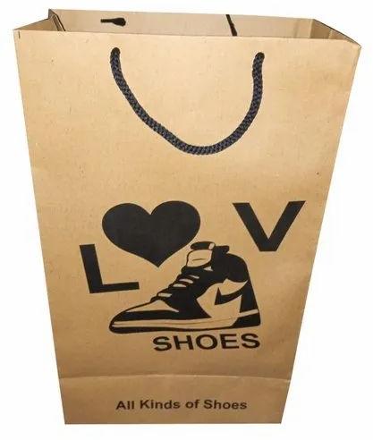 Brown Paper Shoe Bag, Size : Customised