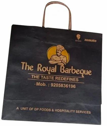 Black Food Paper Bag