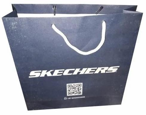 Blue Printed Shoes Customised Paper Bag, for Shopping, Capacity : 2kg