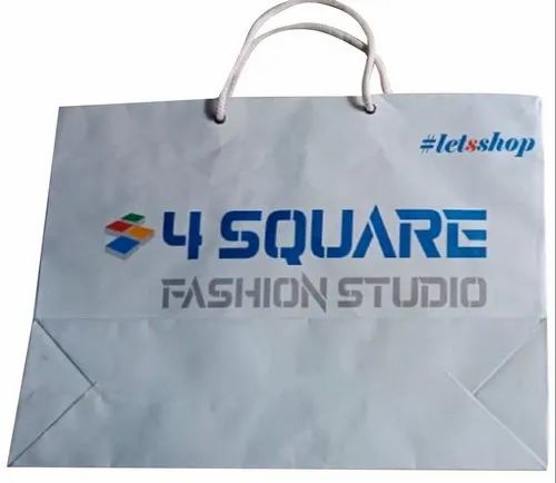 White Paper Carry Bag, Size : Customized
