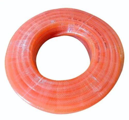 Orange PVC Braided Hose Pipe