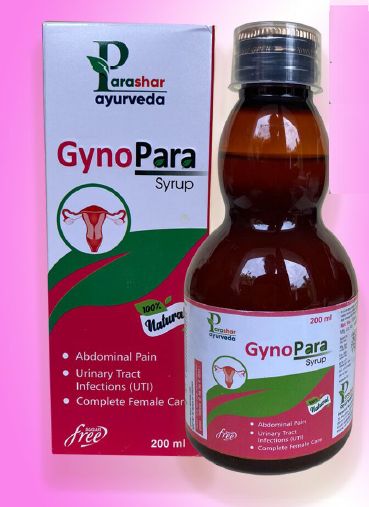 Parashar Ayurveda Gyno Para Syrup, Packaging Type : Bottle