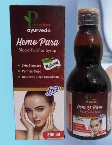 Liquid Hemo Para Blood Purifier Syrup, for Personal, Packaging Type : Bottle