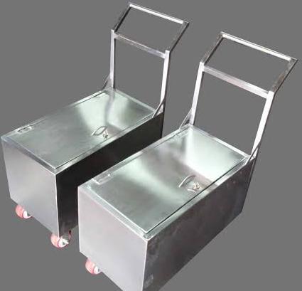 Rectangular stainless steel weight box trolley, for Lab pharma, Style : Antique, Modern