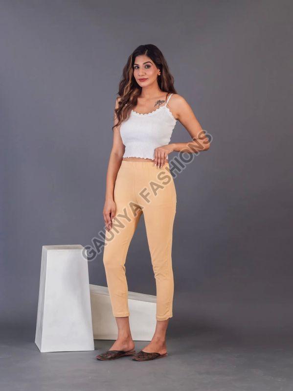 Pocket Style Beige Straight Pant, Occasion : Casual Wear