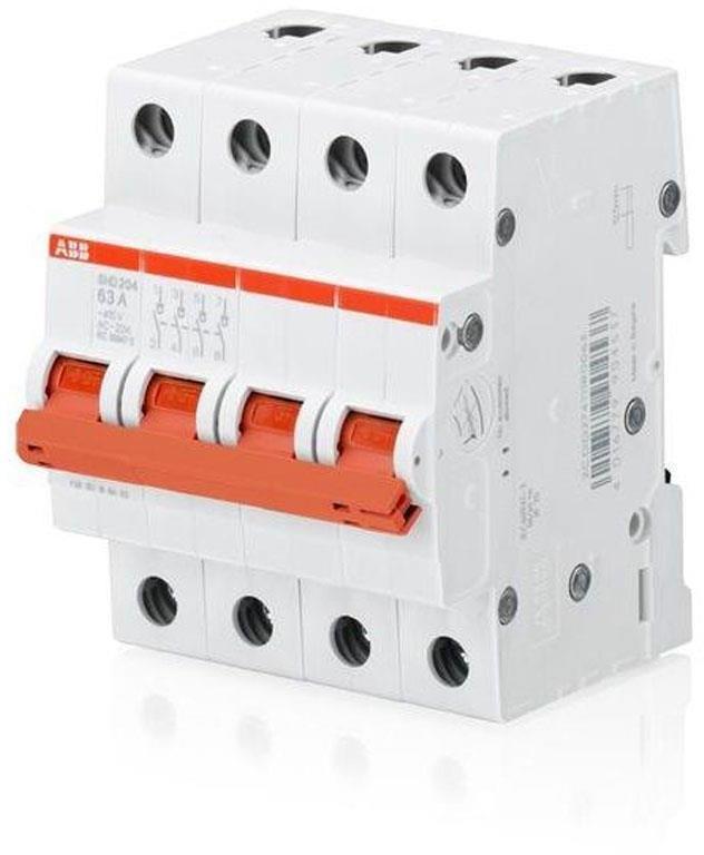 White Rectangular PVC ABB Isolator Switches, for Electrical Use, Design : Standard