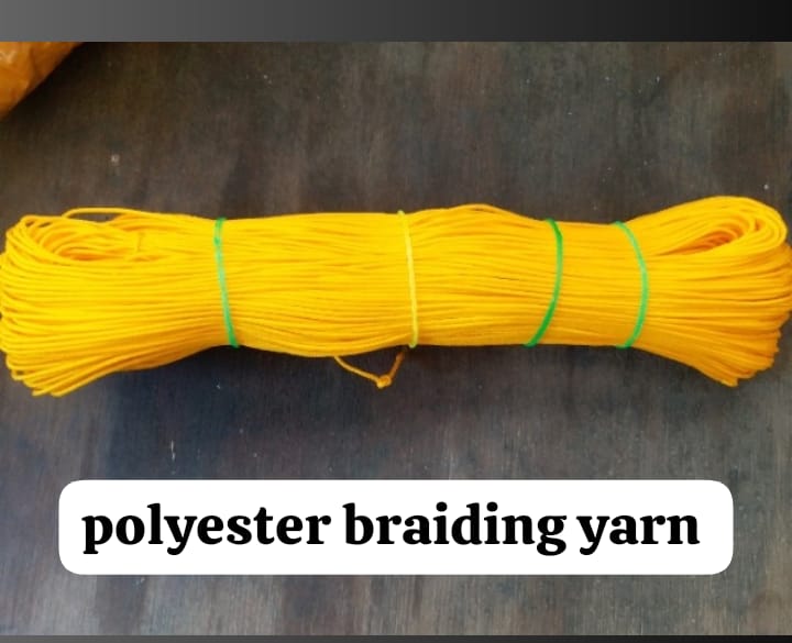 Yellow Braided Polyester Yarn, for Textile Industries, Feature : Anti ...