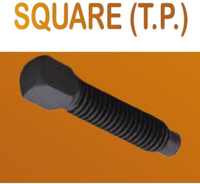 Black Mild Steel Square Head Bolts, Packaging Type : Carton