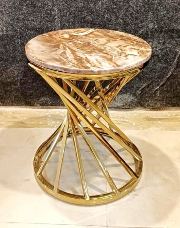 Gold Simna International stainless steel round table, for multipurpose, Feature : Excellent Quality