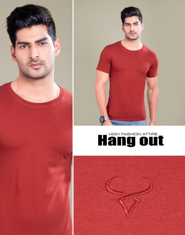 Red Mens T Shirt, Packaging Type : Packet