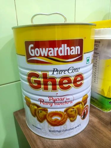 Yellow Liquid 5 Litre Gowardhan Pure Cow Ghee, for Cooking, Worship, Packaging Type : Tin