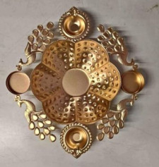 Polished Metal Round Iron Urli Diya, For Decoration Purpose, Feature : Attractive Design, Fine Finished
