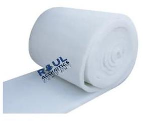 Roul Acoustics White Powder Coated Polyester Fiber Sheets, For Construction, Size : Roll