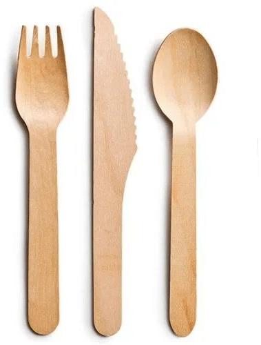 Rectengular wooden cutlery, Design : Plain