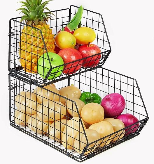 Blue Wire Potato/onion Baskets, For Storage, Size : 14x10inch