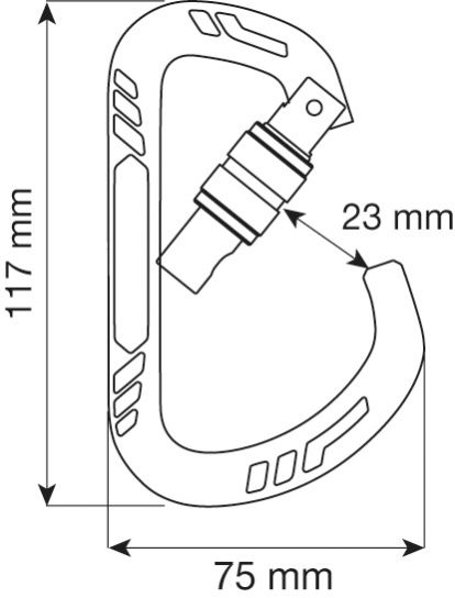 CAMP GUIDE XL LOCK - SCREW LOCK CARABINER