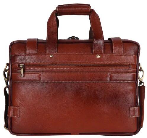 Plain Leather Brown Laptop Bag, Feature : Water Proof, High Grip, Attractive Designs