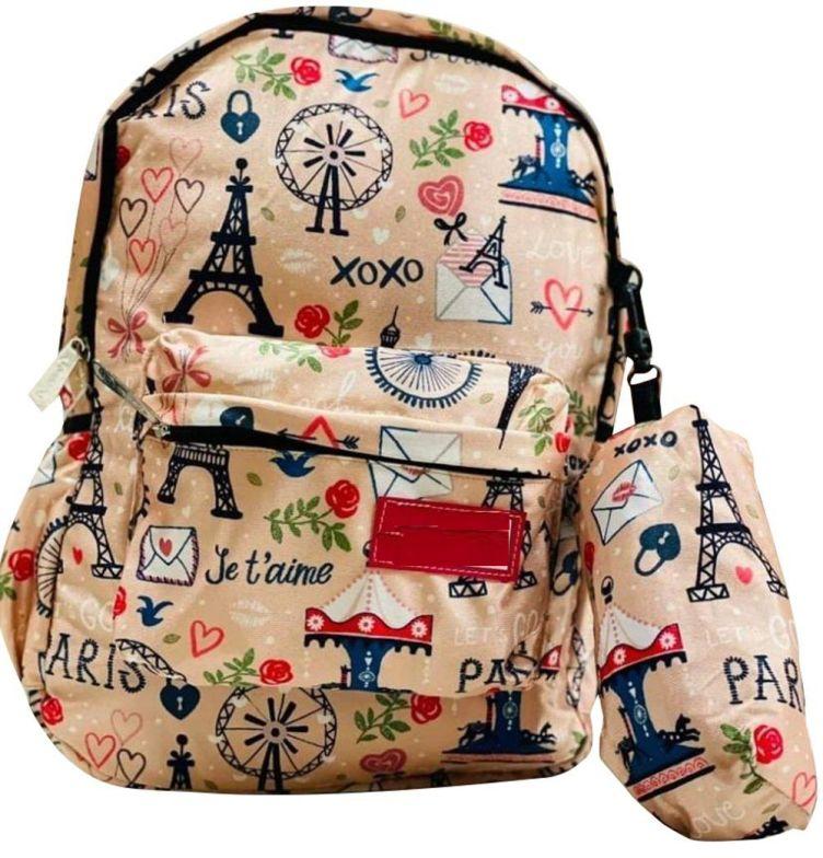 Multicolor PU Printed Pithu Bag, for School, College, Picnic, Style : Backpack