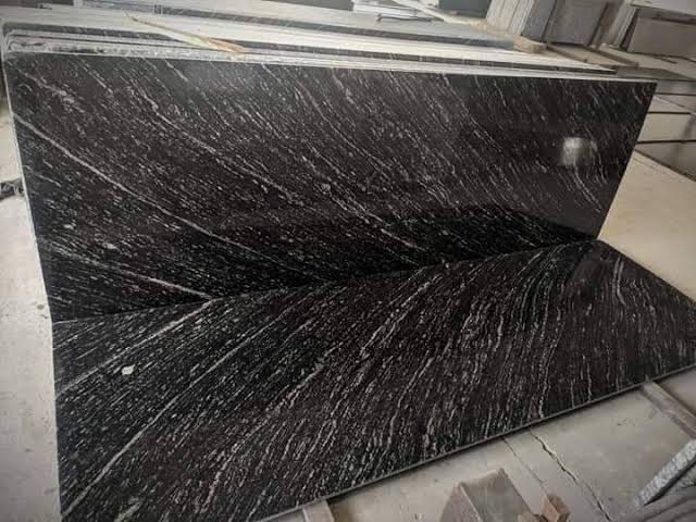 Polished Martino Black Granite Slabs for Construction