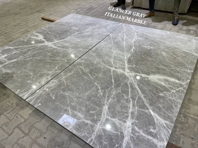 Polished Glancer Gray Marble Slabs for Construction