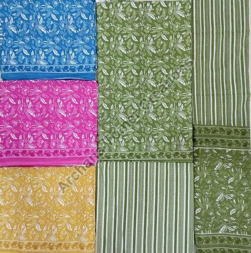 Printed Jaipuri Cotton Dress Material, for Making Textile Garments, Occasion : Casual Wear