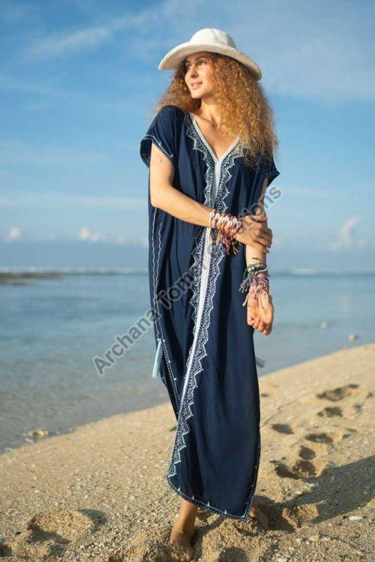 Linen Ladies Beachwear Kaftan, Size : M, XL