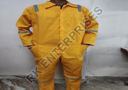 Full Sleeve Collar Polyester Reflective Boiler Suit, Size : XL