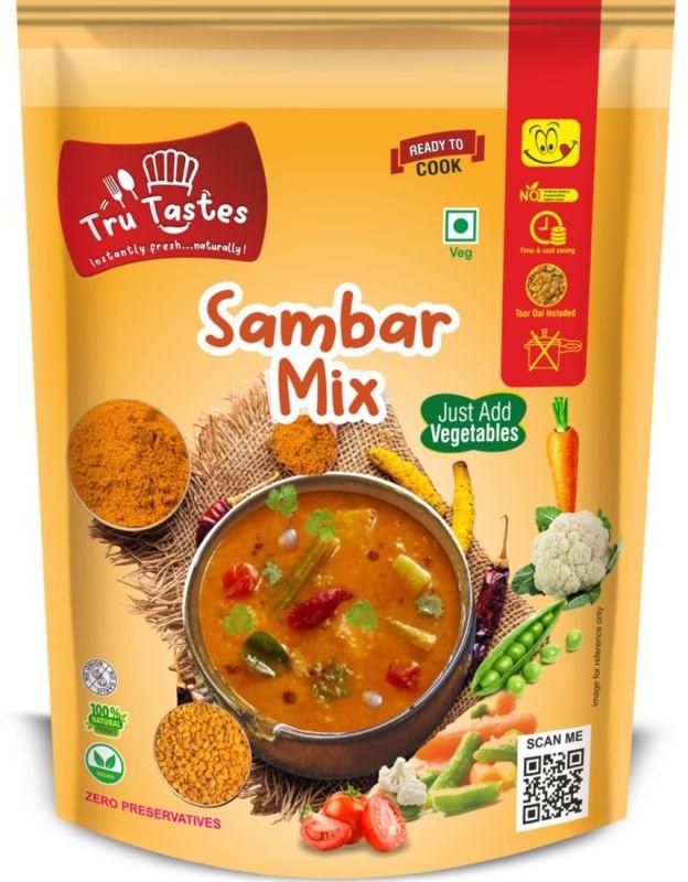 Natural Tru tastes indian add water boil sambar mix powder, for Cooking, Certification : FSSAI Certified