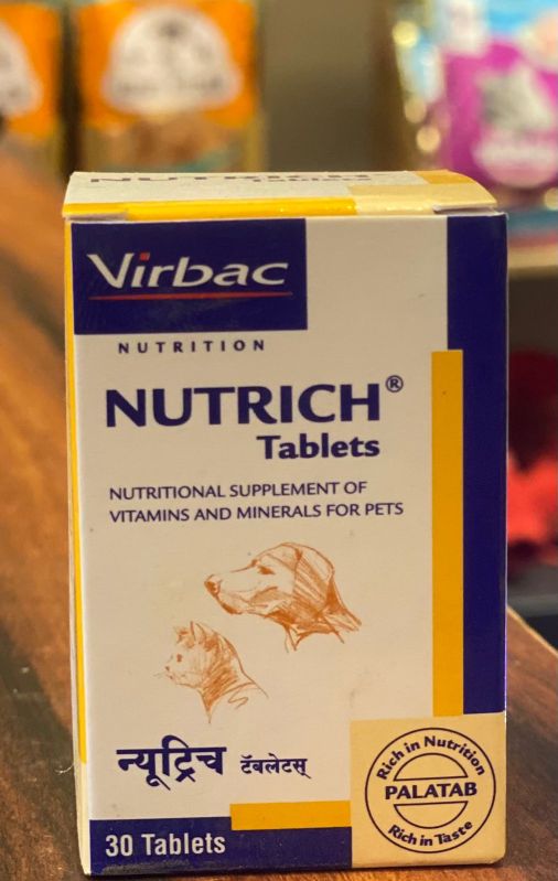 Virbac Nutrich Tablets, for Clinical, Packaging Type : Bottle