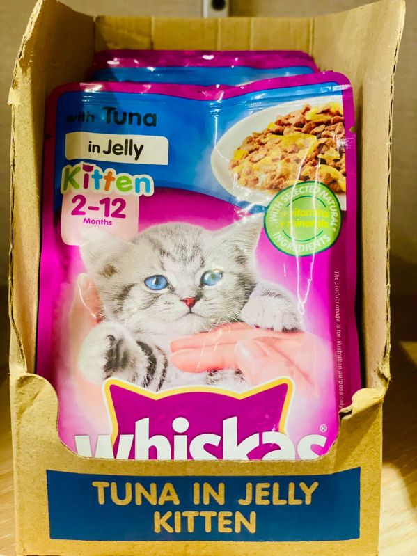 Jelly Whiskas Ocean Fish Flavour Cat Food, Packaging Type : Plastic Packet