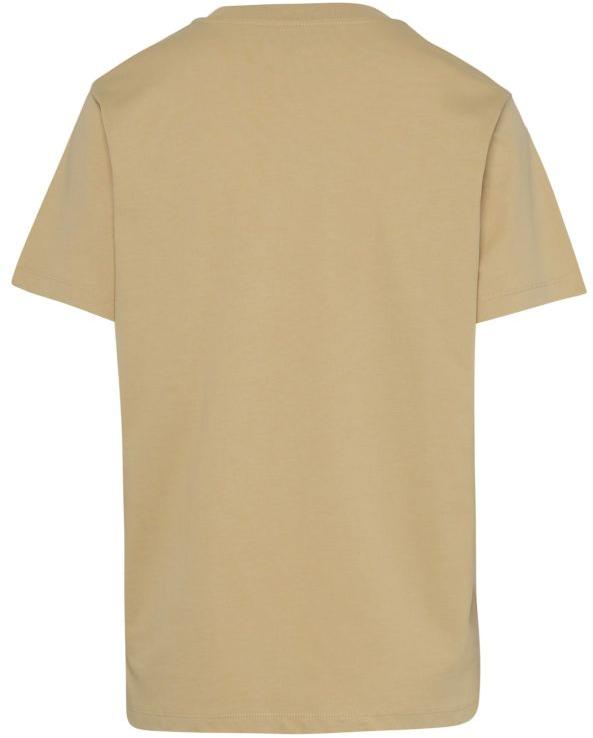 Half Sleeves Mens Beige Round Neck T-Shirts