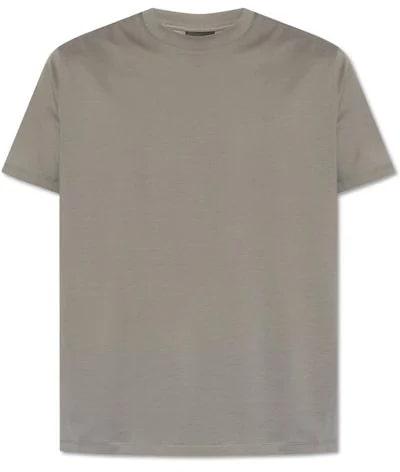 Mens Cement Grey Round Neck T-Shirts, Sleeve Type : Half Sleeves