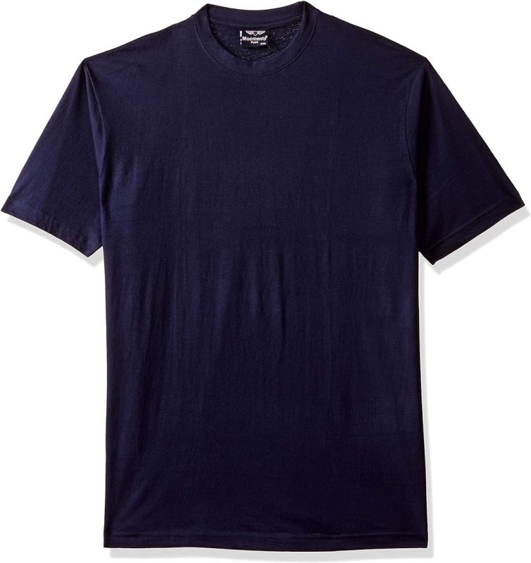 Half Sleeves Mens Navy Blue Round Neck T-Shirts