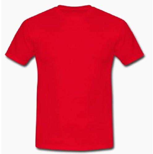 Half Sleeves Mens Red Round Neck T-Shirts