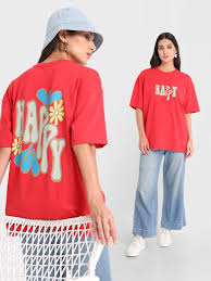 Cotton Ladies Oversized T-shirt, Packaging Type : Polybag