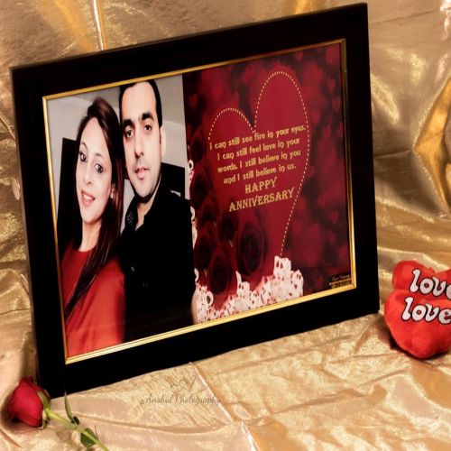 Customized Shape Tanjore Happy Anniversary Photo Frame, Feature : Stylish Look, Fine Finishing, Attractive Design