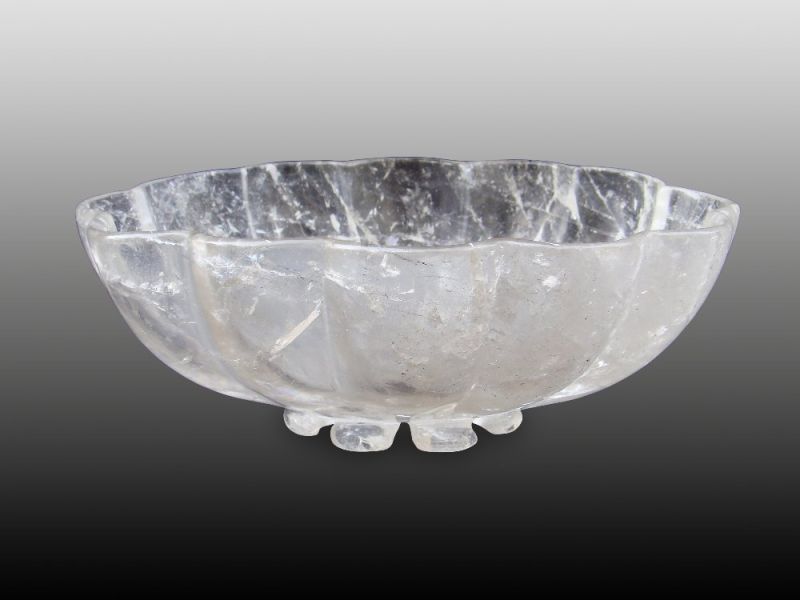 Round Polished Crystal Bowl, Speciality : Unbreakable, Hard Structure