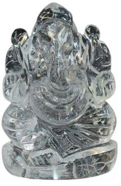 Transparent Polished Crystal Ganesha Statue, for Interior Decor, Home, Gifting, Packaging Type : Box