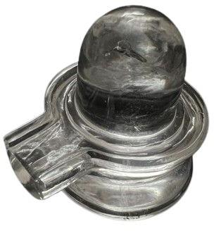 Transparent Crystal Jaleri Shivling, for Gifting, Temples, Feature : Fine Finishing, Smooth Texture