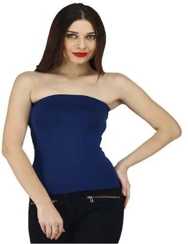 Cotton Blue Tube Top