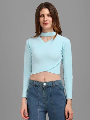 Full Sleeve Ladies Designer Crop Top, Size : M, XL