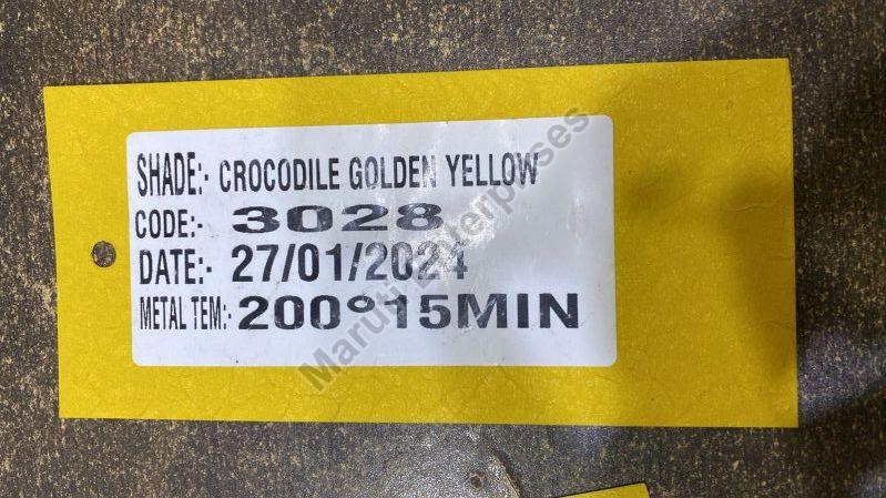 Golden Yellow Crocodile Powder Coating