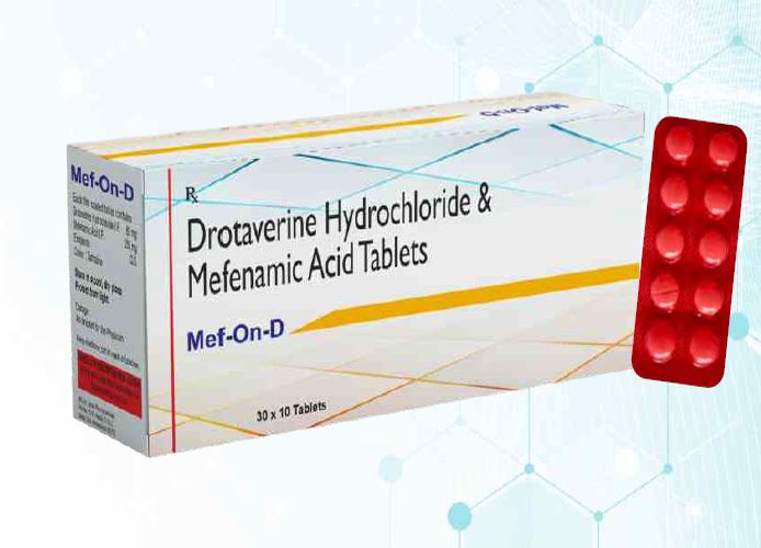 Mef-On-D Tablets, for Used to Treat Menstrual Cramps, Stomach Pain Muscle Spasms, Medicine Type : Allopathic