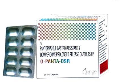 O-Panta-DSR Capsules, for Nausea/Vomiting, Gastric, Stomach Acid, Packaging Size : 20x10 Pack