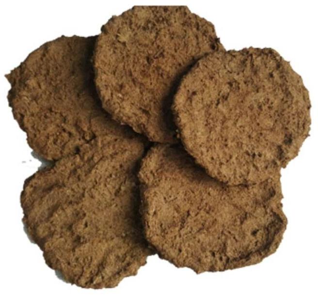 Round Brown Cow Dung Cake, for Religious Purpose
