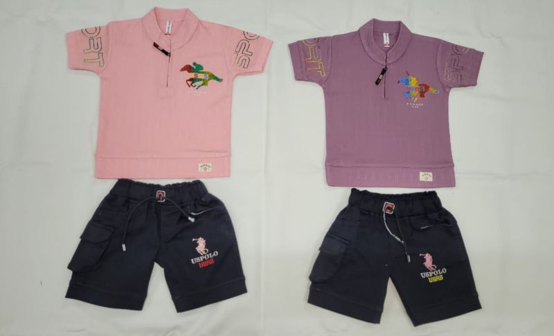 Half Sleeve Boys Kids T-Shirt & Shorts Set, Color : Multicolor