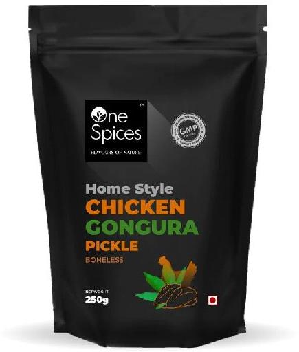 Chicken Gongura Pickle Boneless (homestyle), For Cooking, Hotel, Restaurant, Packaging Type : Plastic Bag