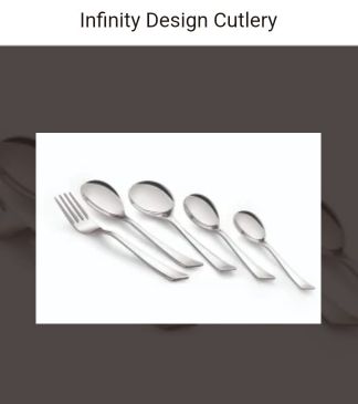 Silver Stainless Steel Infinity Design Cutlery Set